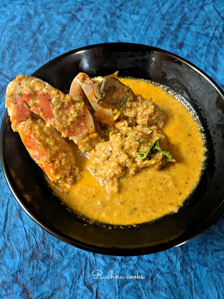 Mangalore Style Crab Curry Recipe - Rachna cooks