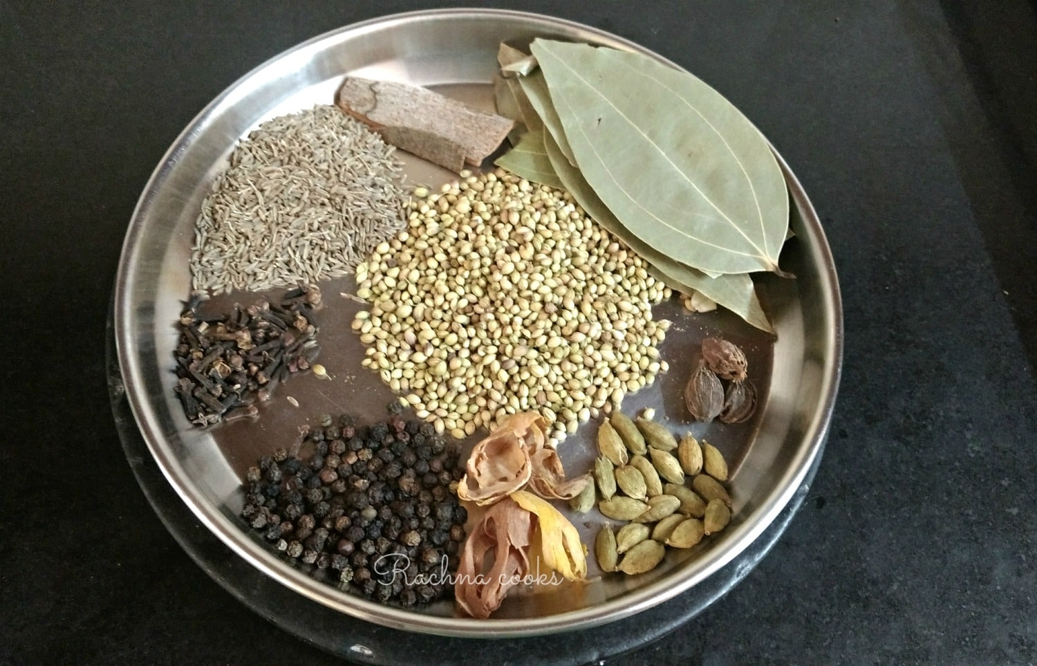 whole spices in a plate