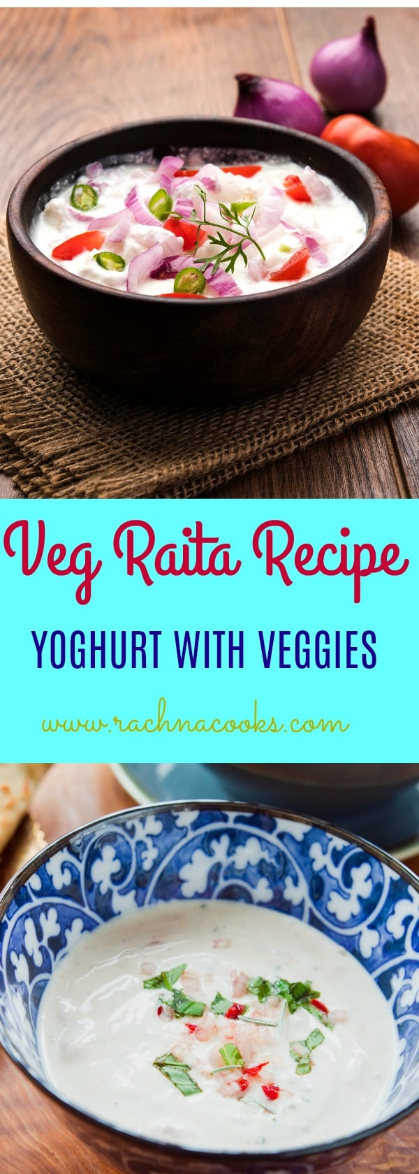 Veg Raita | Yoghurt with Mixed Veggies - Rachna cooks