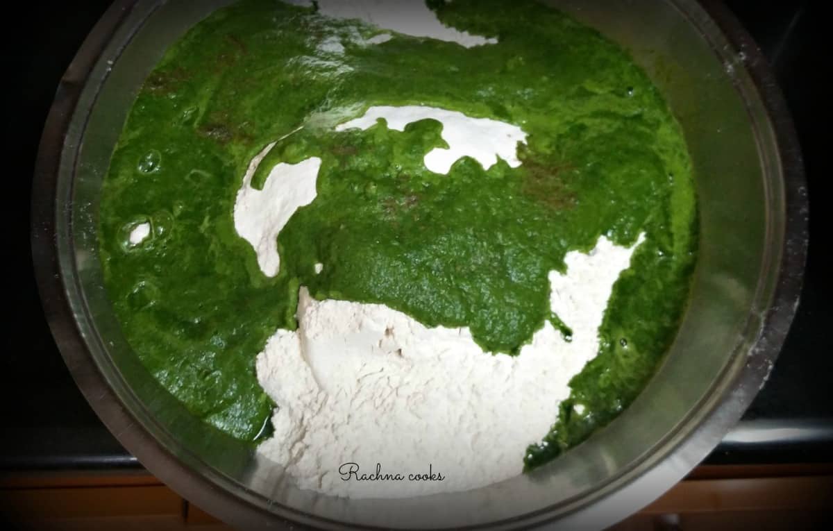 Spinach dill paratha