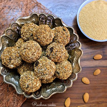 high protein popped amaranth balls