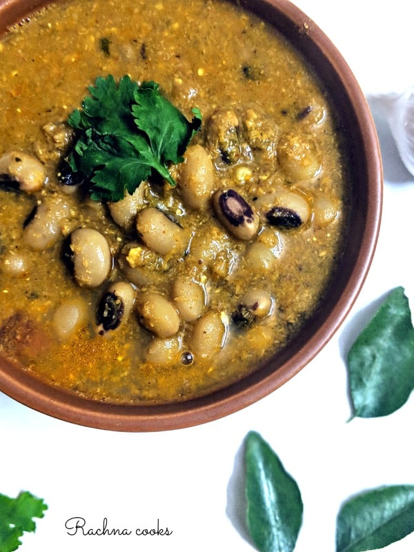 Vegan Black Eyed Peas Curry | South Indian Style Lobia Curry - Rachna cooks