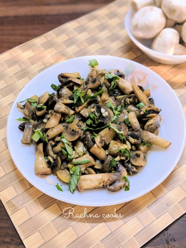 Easy Mushroom Stir Fry Recipe - Rachna cooks