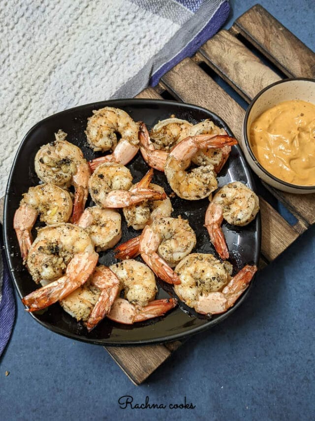 Air fryer Lemon Pepper Garlic Shrimp