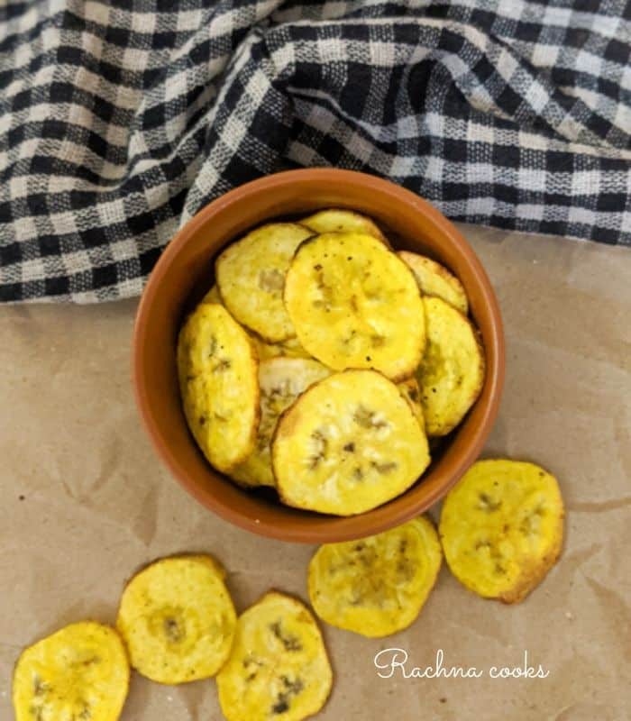 Air fryer plantain chips
