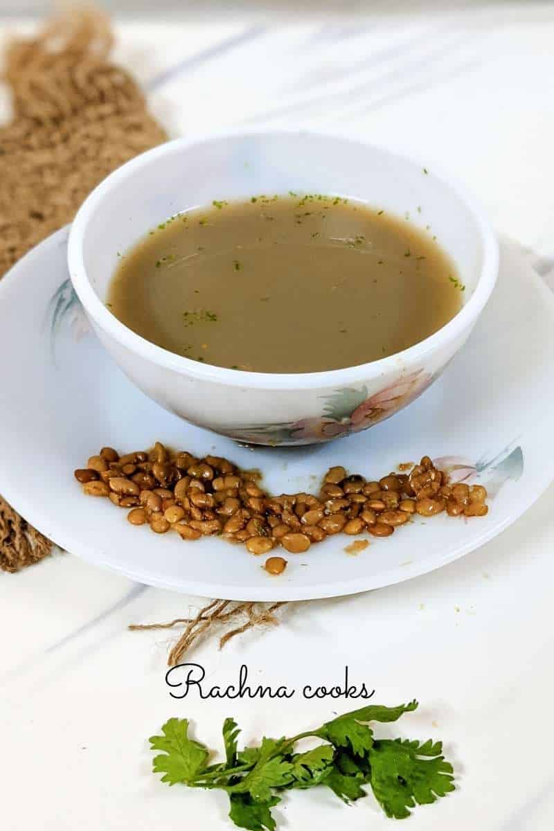 Horsegram soup in a bowl