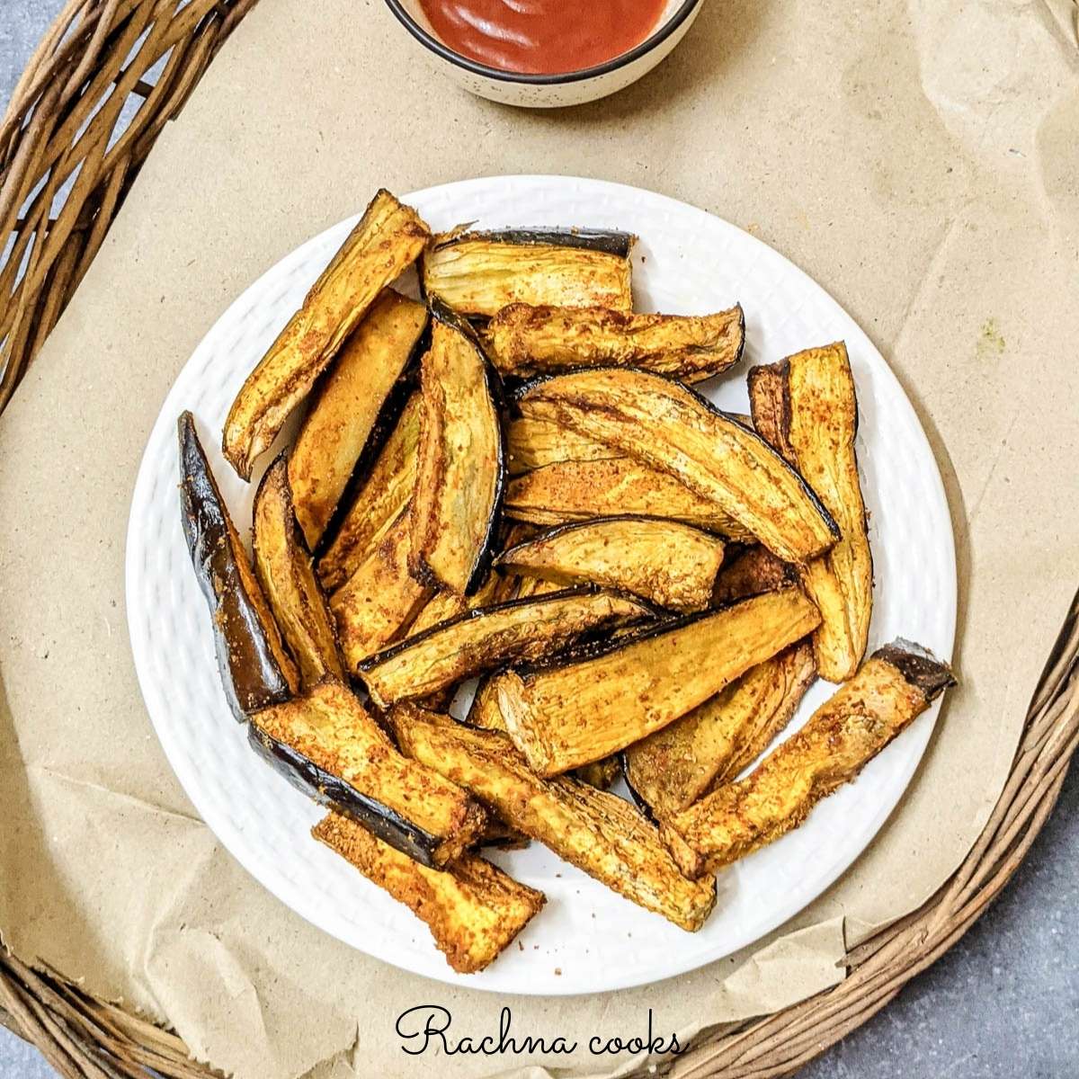 Air fryer Eggplant (Step-by-step Pictures + Video)