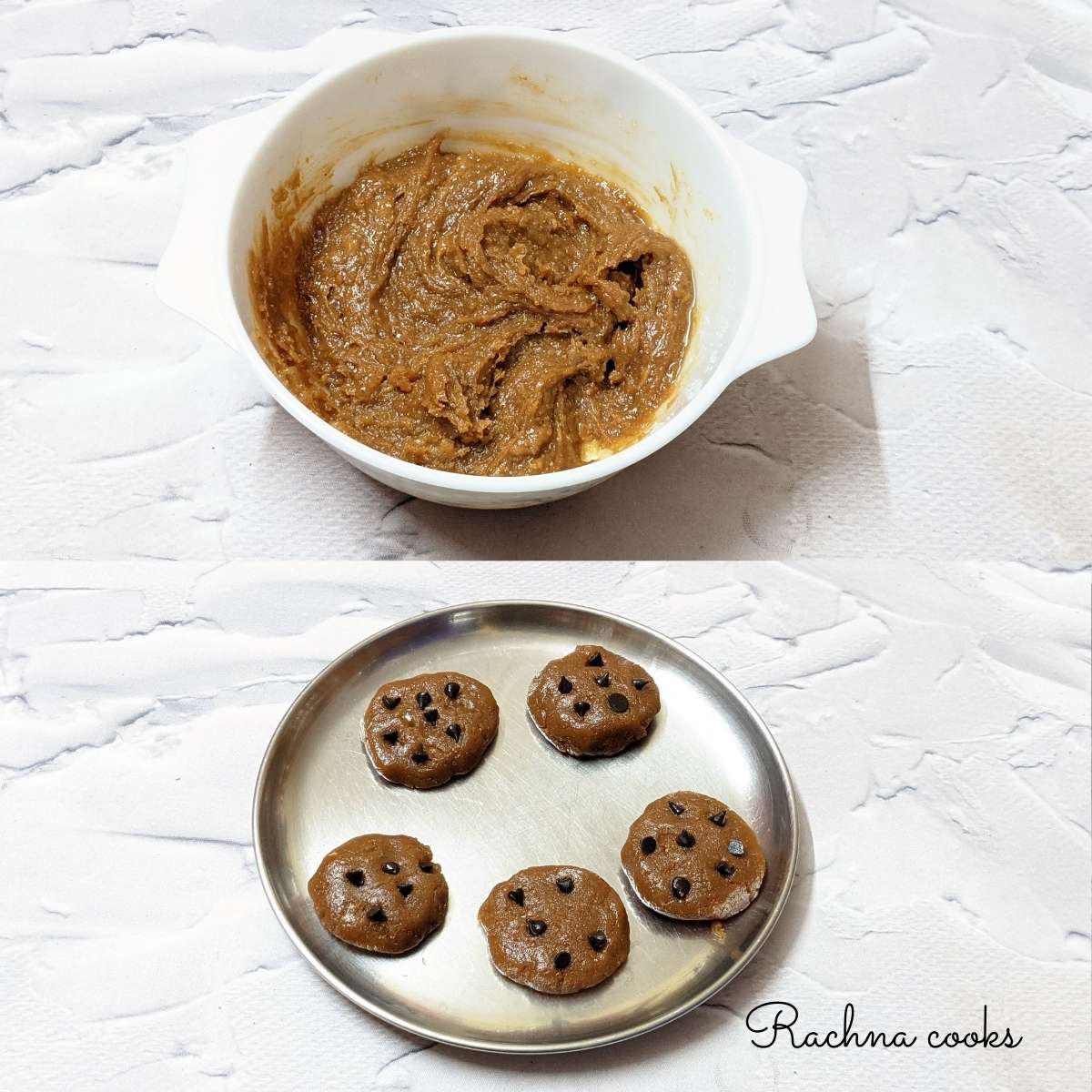 Process shots to make peanut butter cookies