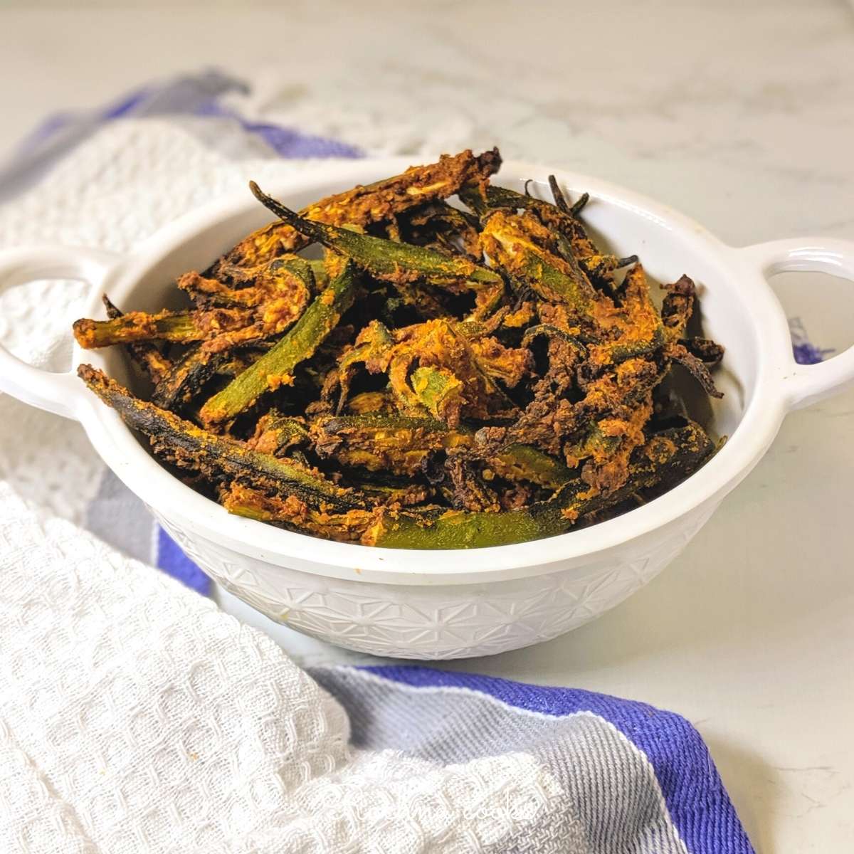 Crispy Air fryer Okra Recipe | Kurkuri Bhindi Recipe - Rachna cooks