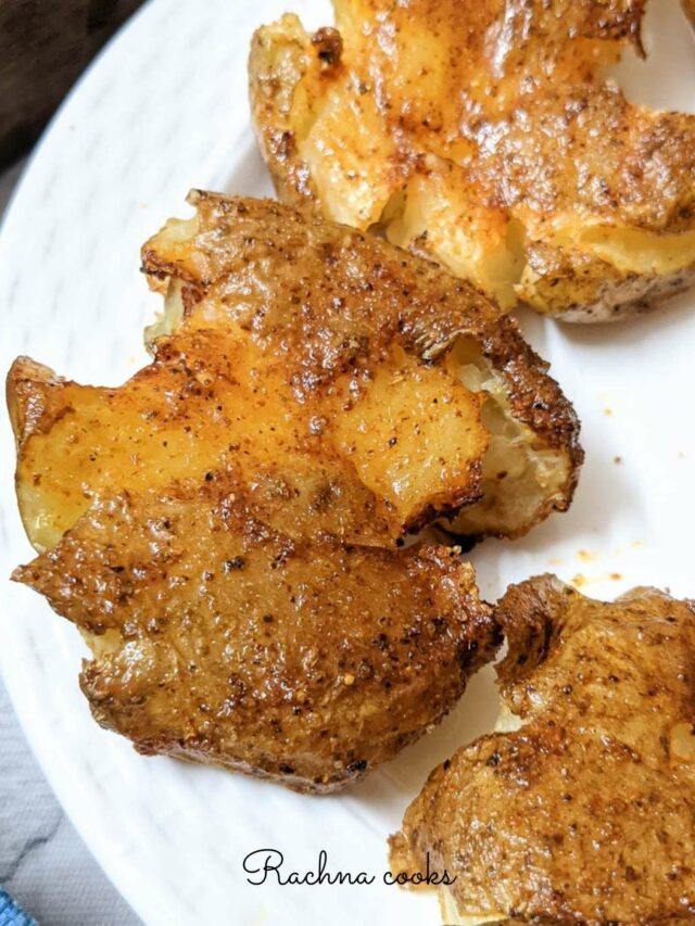 Crispy Air fryer Smashed Potatoes