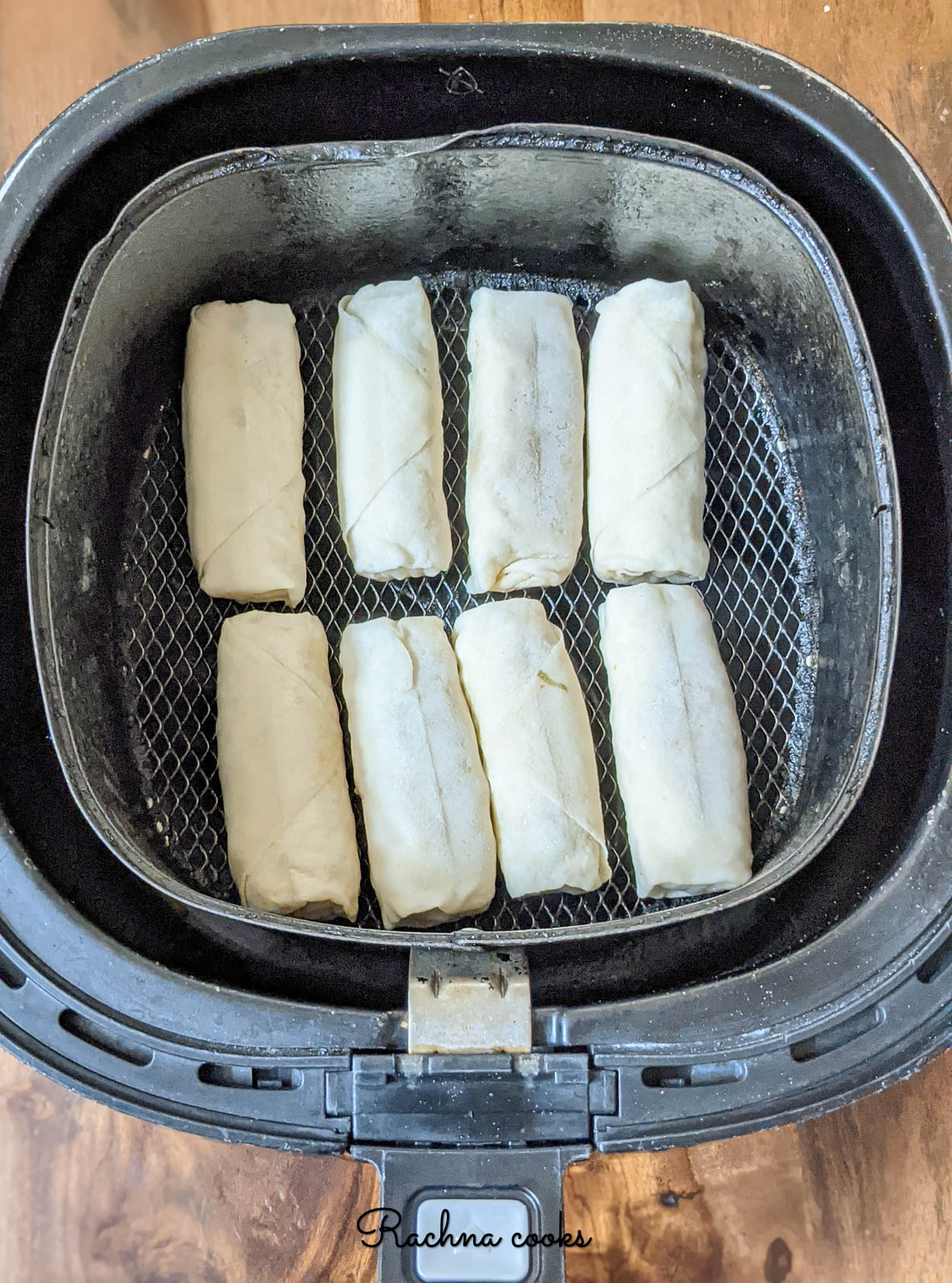 Air fryer Frozen Spring Rolls - Rachna cooks