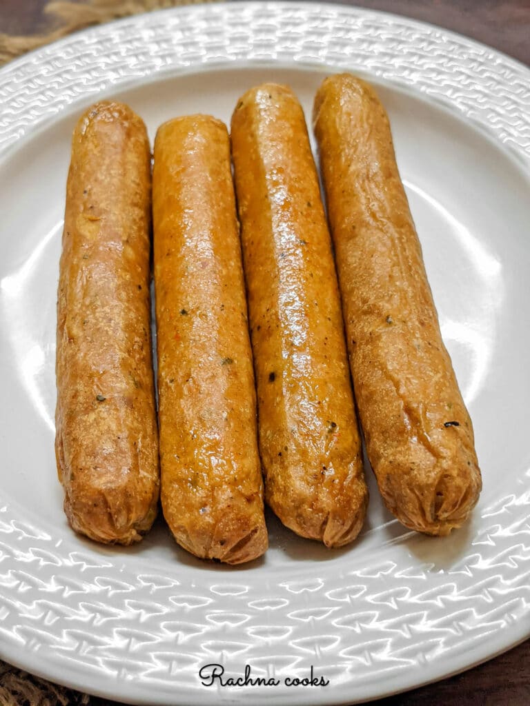 delicious sausages done in air fryer