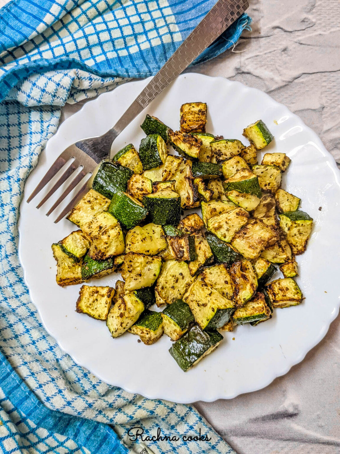 Air fryer Zucchini No Breading - Rachna cooks