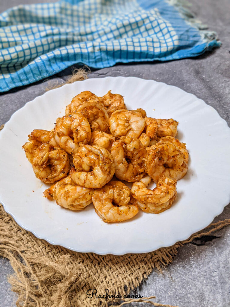 Delicious cajun shrimp done in air fryer