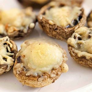 Delicious stuffed mushrooms after air frying