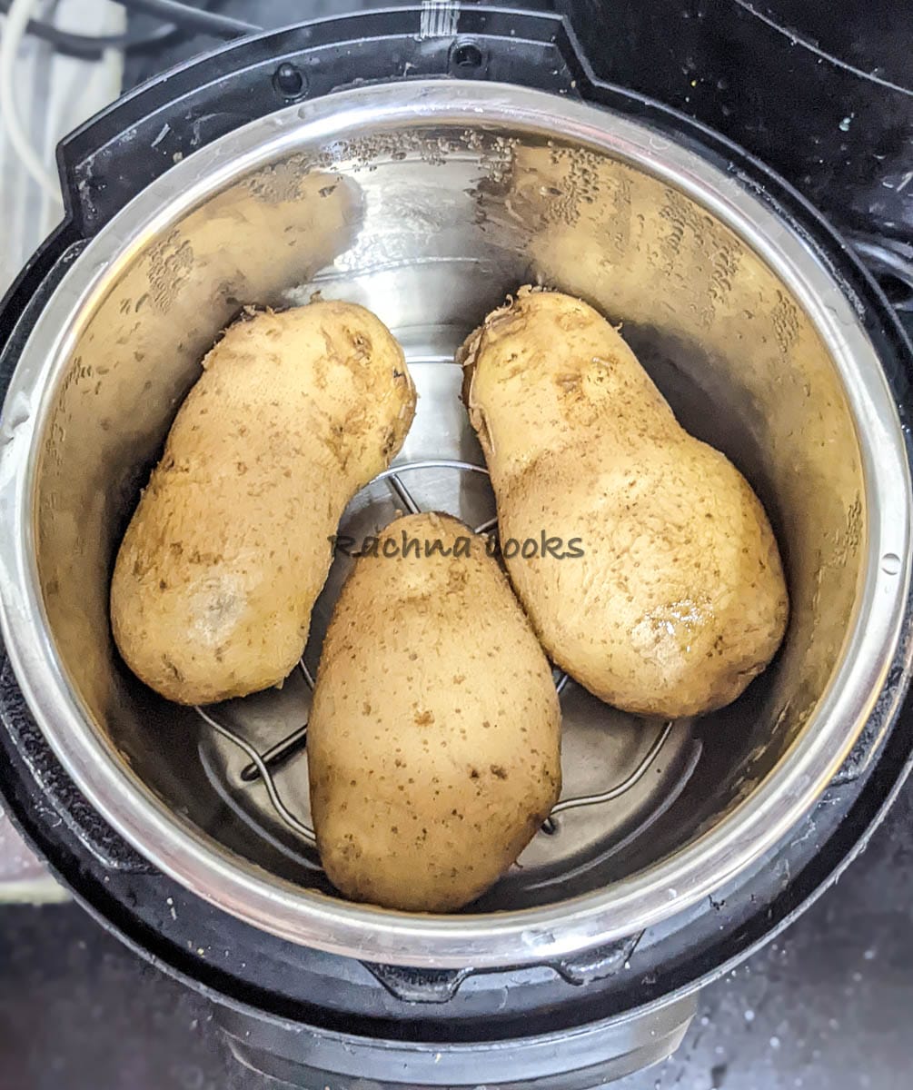 Boiled potatoes in instant pot.