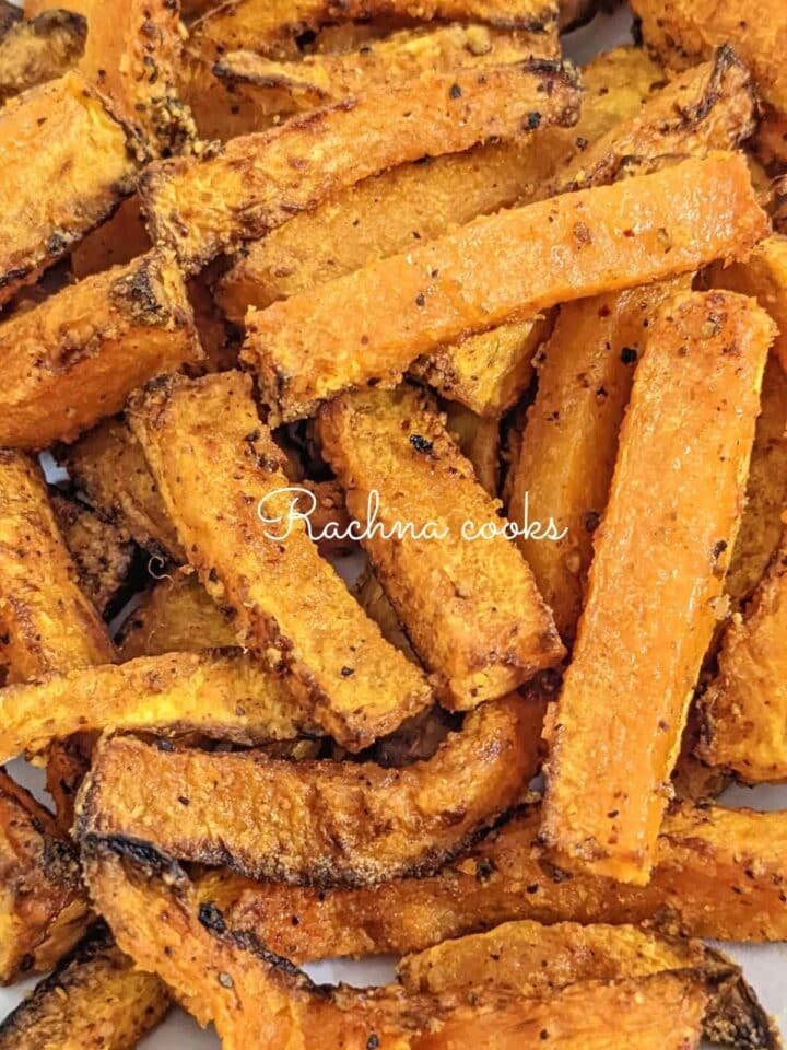 Butternut Squash Fries Air Fryer - Rachna Cooks