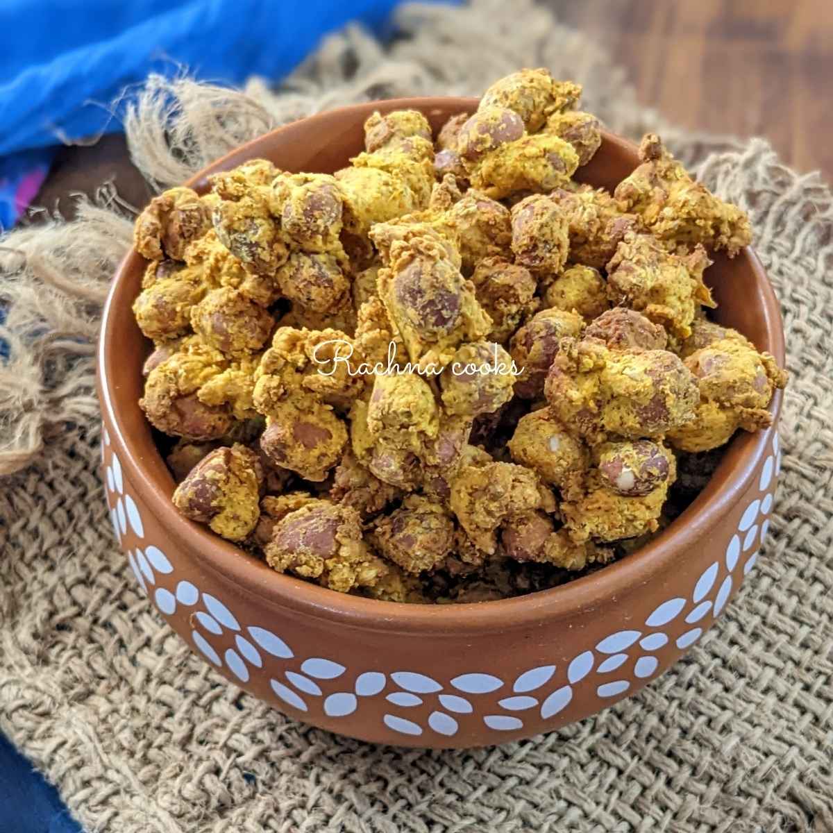 Delicious masala peanuts in a bowl