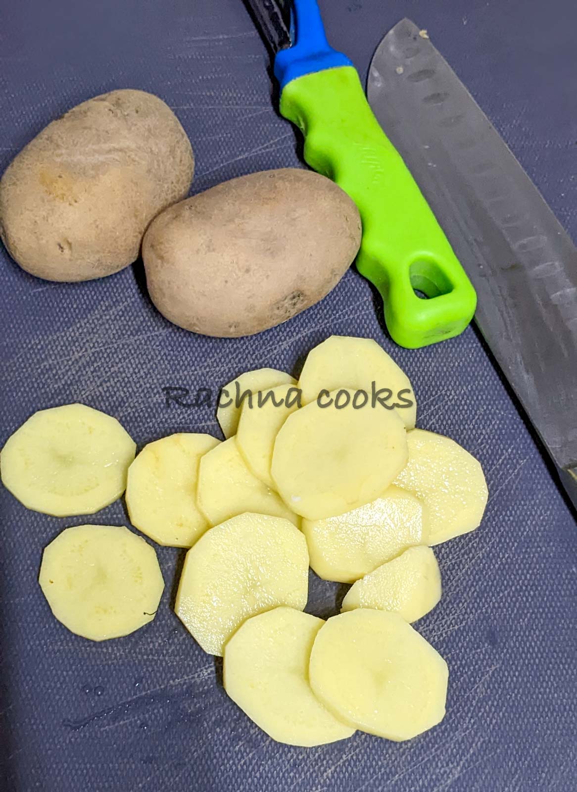 Potato sliced into ½ inch thick slices