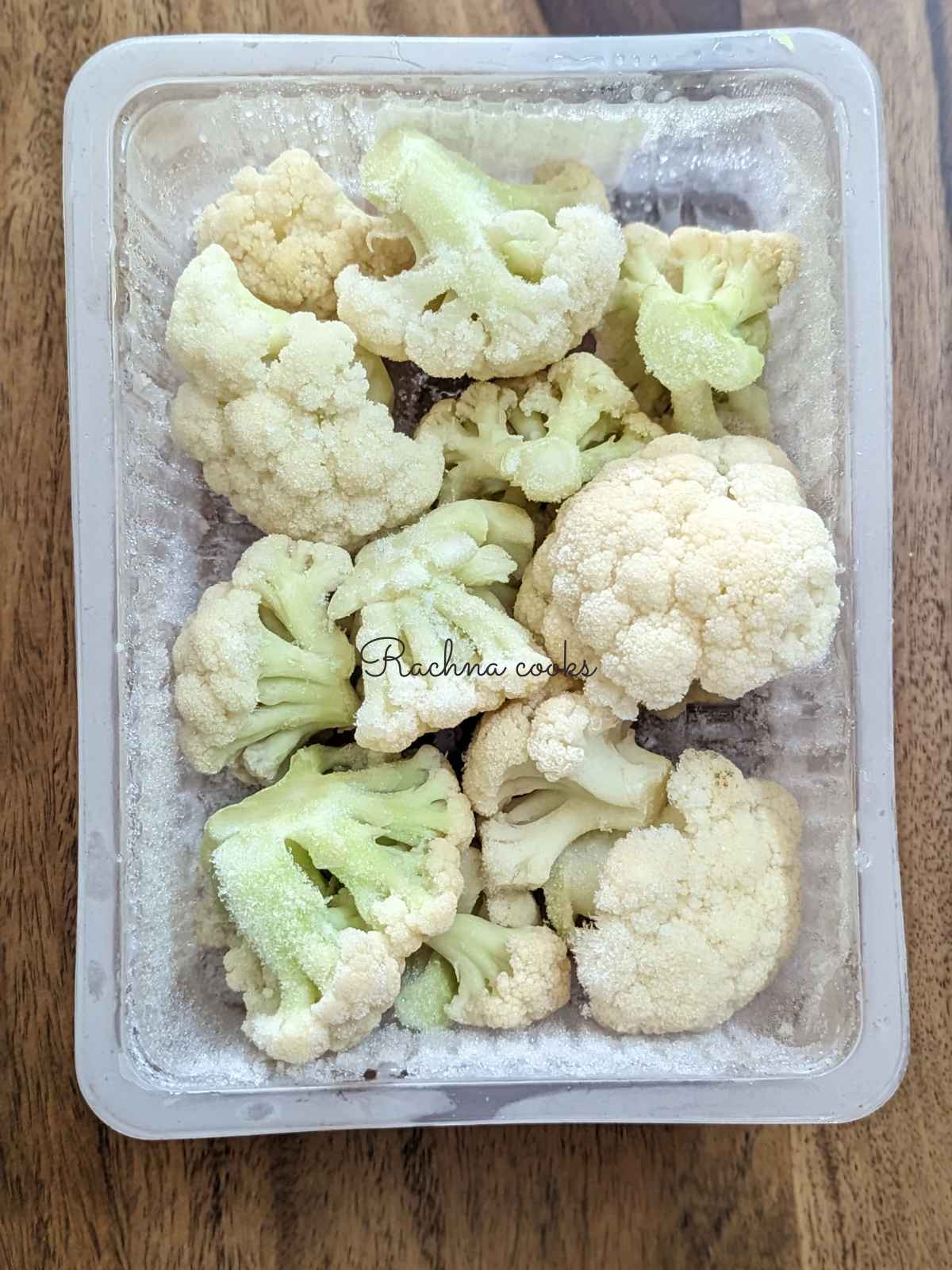 frozen cauliflower florets pack