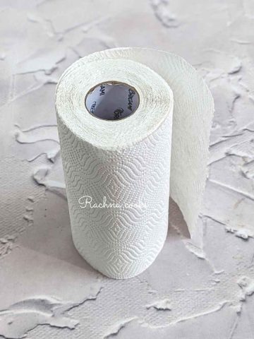Paper towel roll on a surface