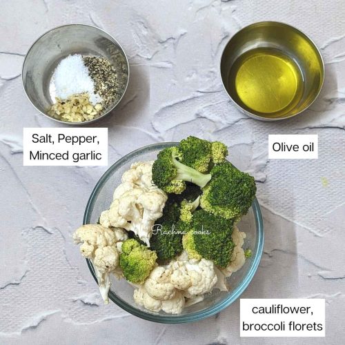 Air Fryer Broccoli And Cauliflower - Rachna Cooks