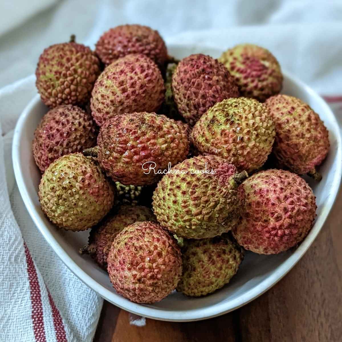 lychees in a bowl