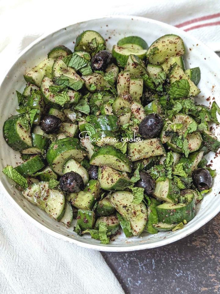Sumac Cucumbers - Rachna cooks
