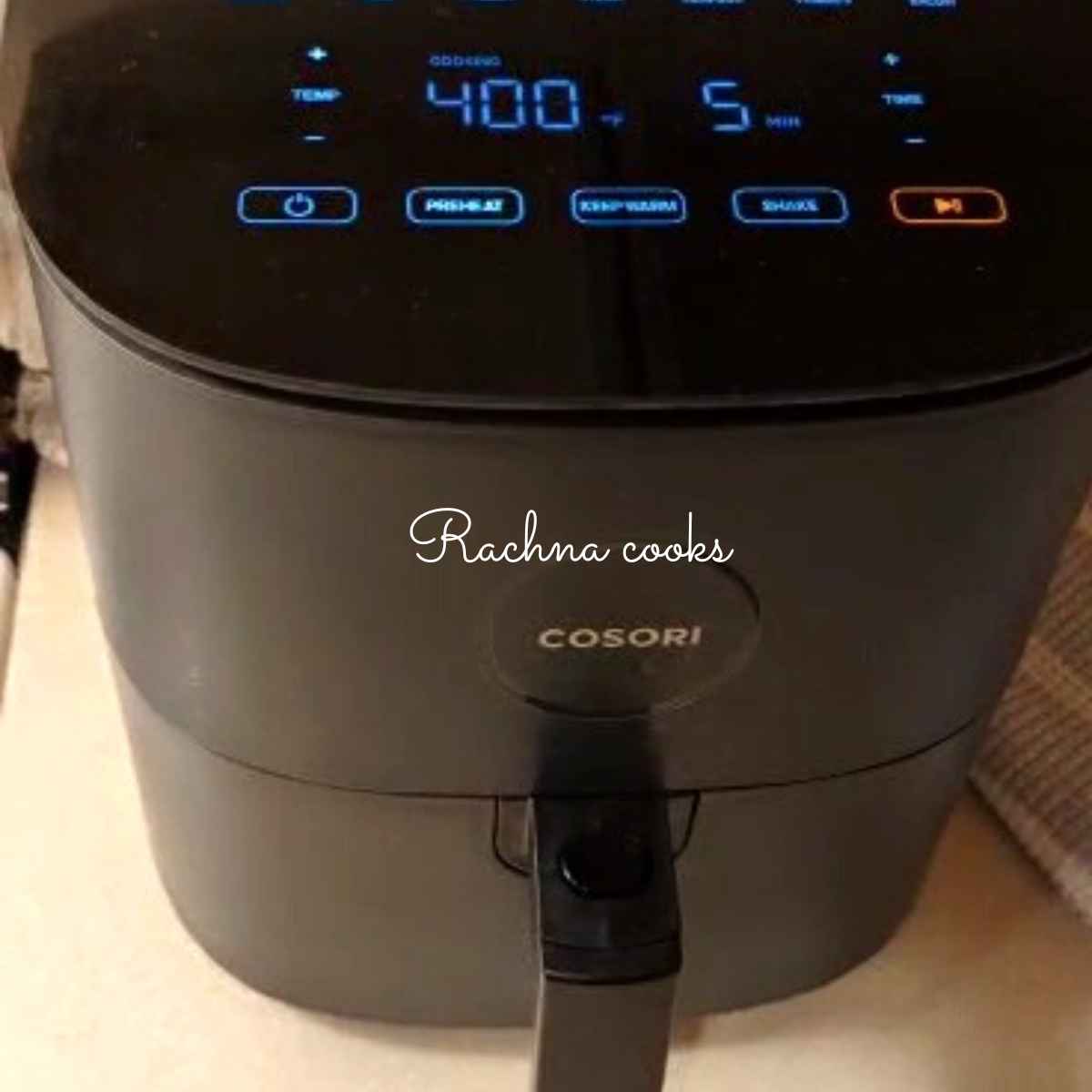 Air fryer with settings for making gyozas
