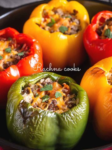 Stuffed peppers on a plate