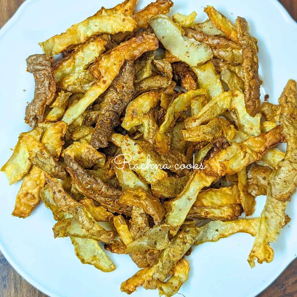 Air fryer Potato Peels - Rachna cooks