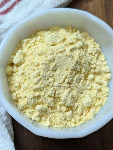 A bowl of chickpea flour