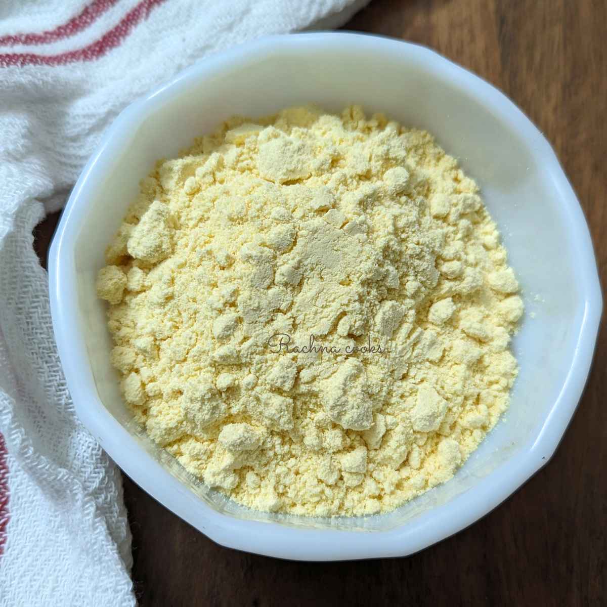A bowl of chickpea flour