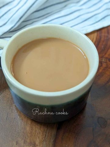 A mug of delicious Indian lemongrass chai