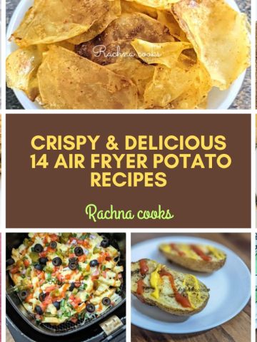 A collage of potato air fryer recipes
