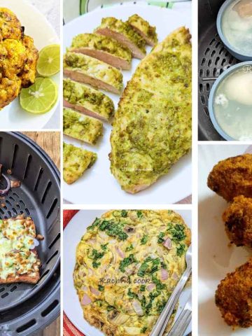 A collage of air fryer recipes