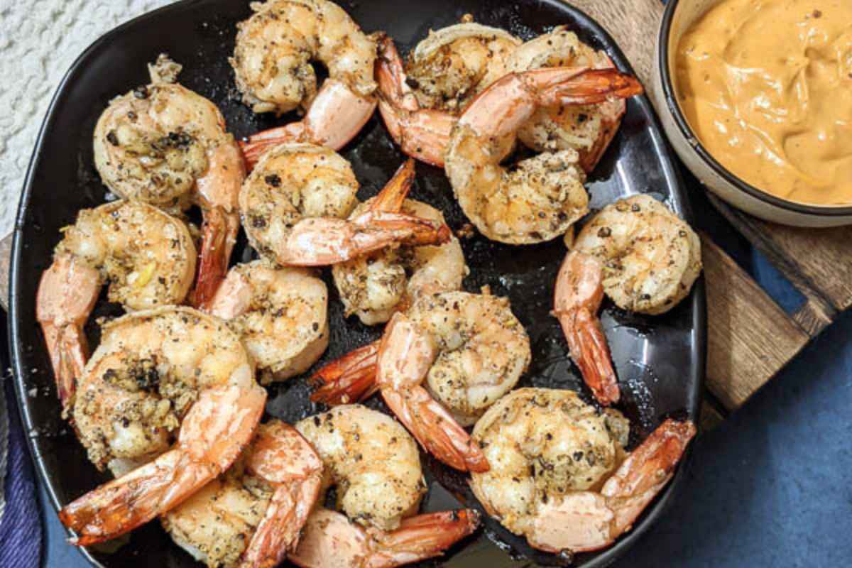 Delicious garlic butter shrimp served on a plate