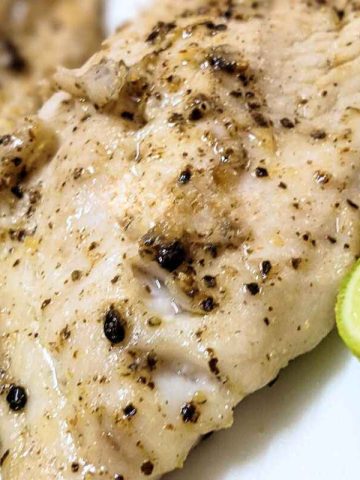 Tilapia fillets on a plate