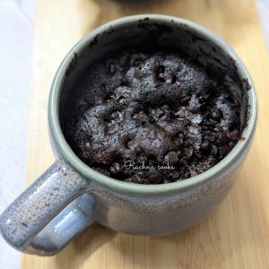 A delicious dark chocolate mug cake