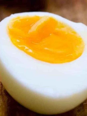 Soft boiled egg on a plate