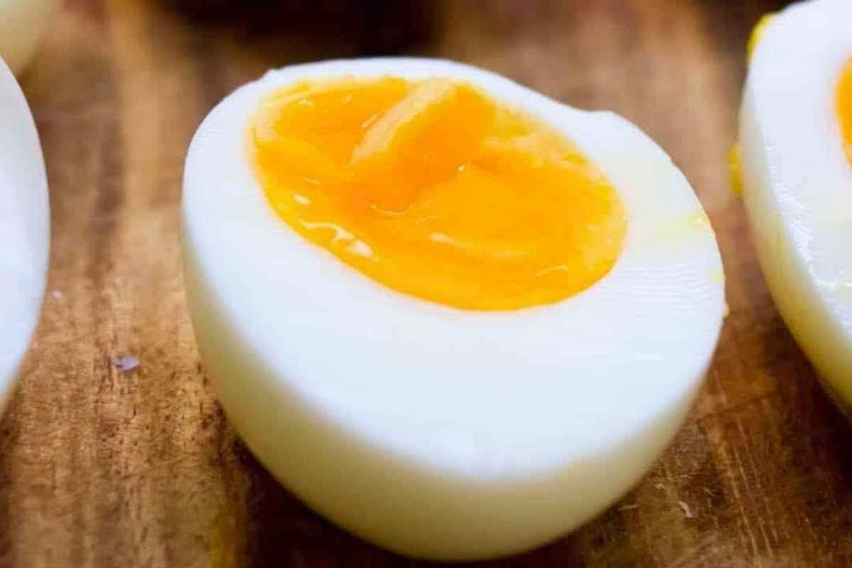 Soft boiled egg on a plate