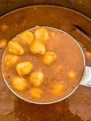 A pot of chole masala