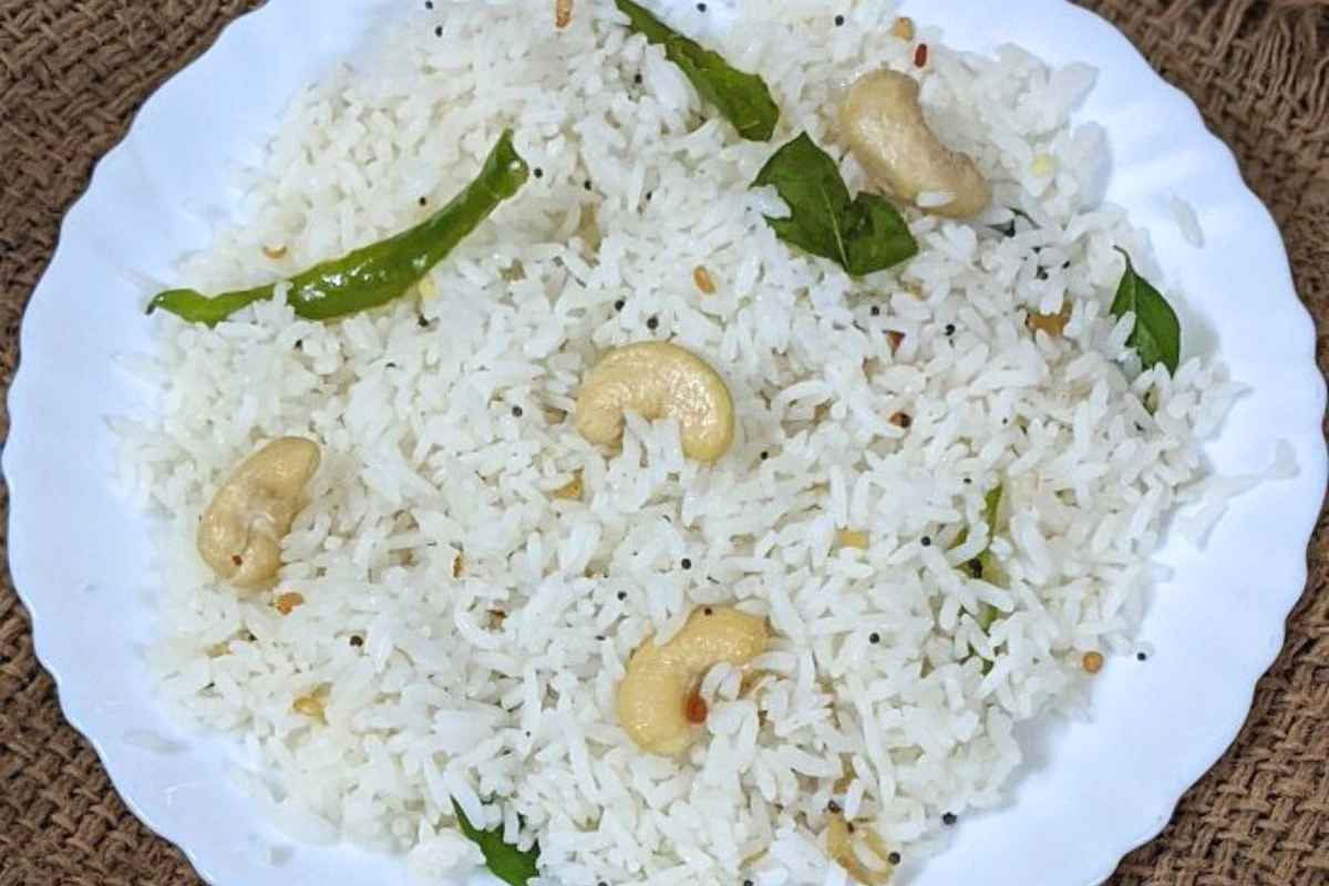 A plate of coconut rice