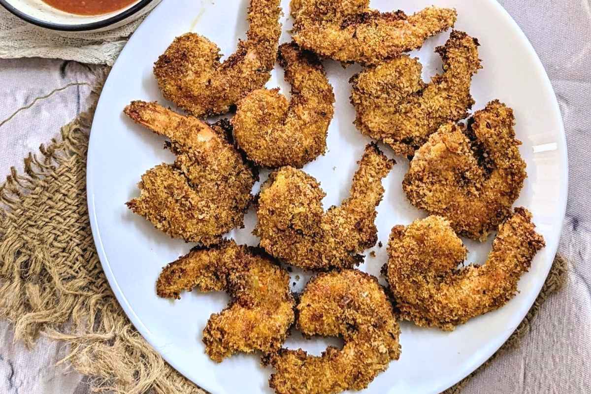 Popcorn shrimp on a plate