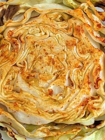 Cabbage steak on a plate