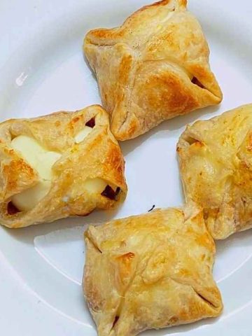 Delicious egg puffs on a plate