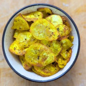 Plantain chips in a bowl