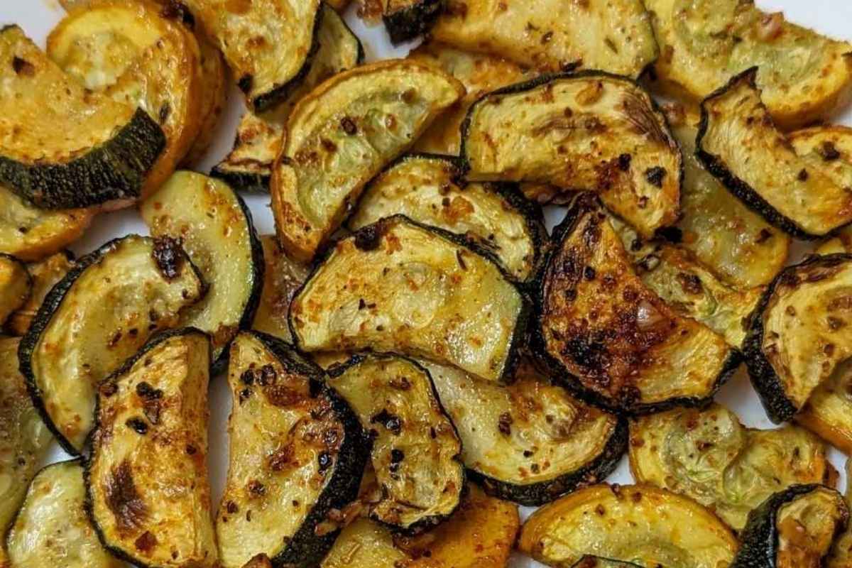 Zucchini and squash on a plate