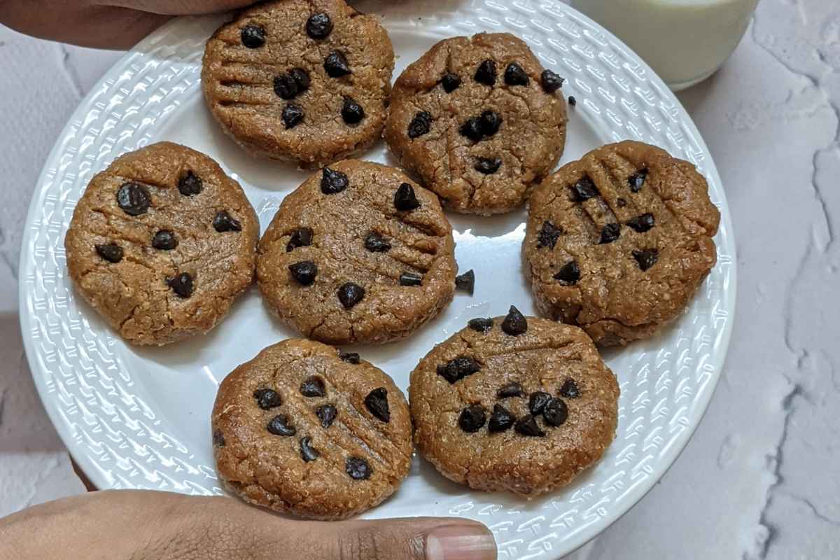 Peanut butter cookies on a plate