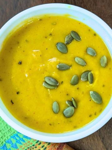 Bowl of butternut squash soup